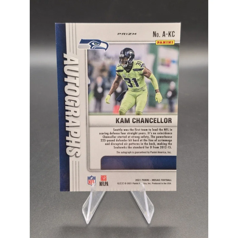 2021 Panini Kam Chancellor #A-KC Autographs Red Yellow Choice Mosaic Prizm SP